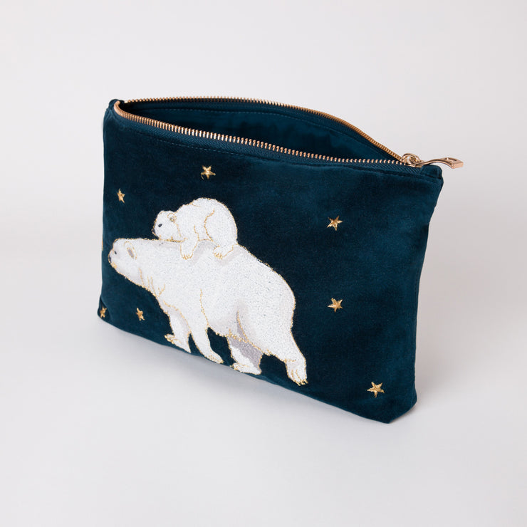 Elizabeth Scarlett Polar Bear Everyday Pouch in INK BLUE